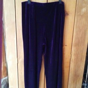 Dark purple velvet pants